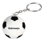 Soccer Stress Ball W/ Key Chain - 1 9/16