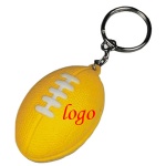 Football Stress Ball W/ Key Chain - 1 9/16