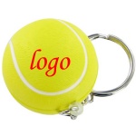 Tennis Stress Ball W/ Key Chain - 1 3/16