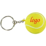 Tennis Stress Ball W/ Key Chain - 1 9/16