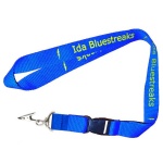 Lanyard with metal bulldog clip and snap buckle release