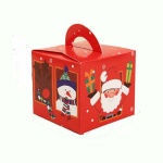 Portable Cardboard Xmas style Gift Box with handle