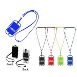 Stretchy Mobile Device Pocket / Silicone Lanyard With Card Sleeve
