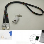 Polyester Lanyards With USB Charging Cable