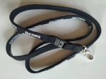 Double-ties Polyester Lanyard w/ Metal Egg Hook & Quick Breakaway