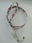 Polyester Lanyards With USB Charging Cable