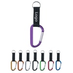 Carabiner W/ Split Ring & Strap